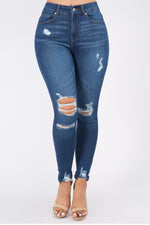 Load image into Gallery viewer, High Waist Distressed Jeans
